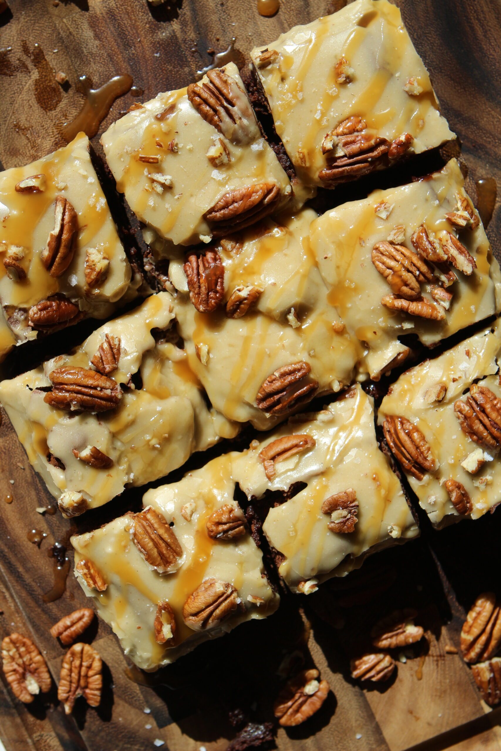 salted caramel pecan brownies