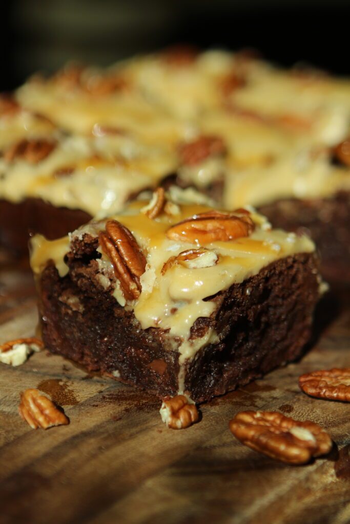 salted caramel pecan brownies