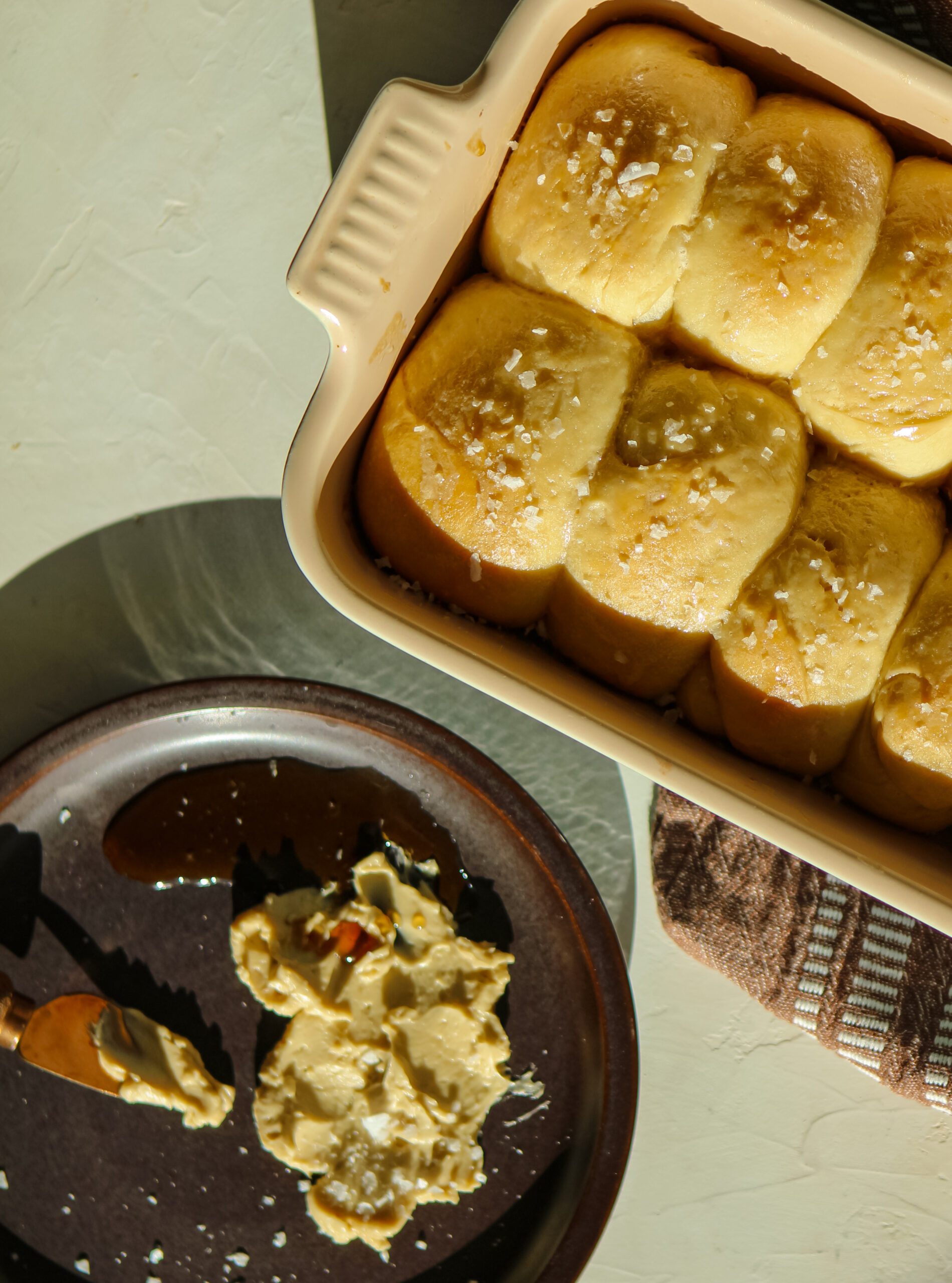 salted maple dinner rolls