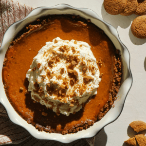 Pumpkin Pie with Gingersnap Crust