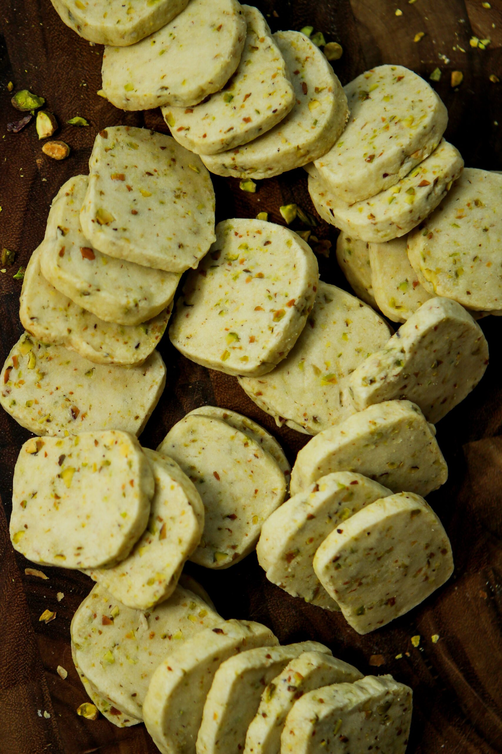 pistachio shortbread cookies