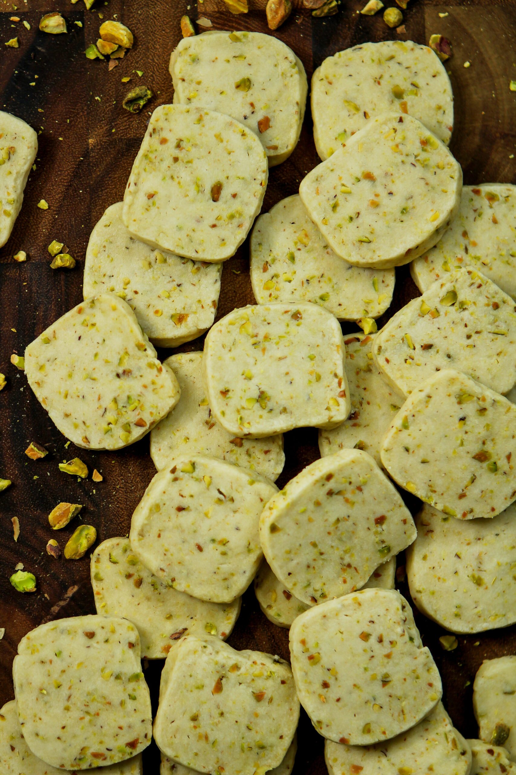 pistachio shortbread cookies