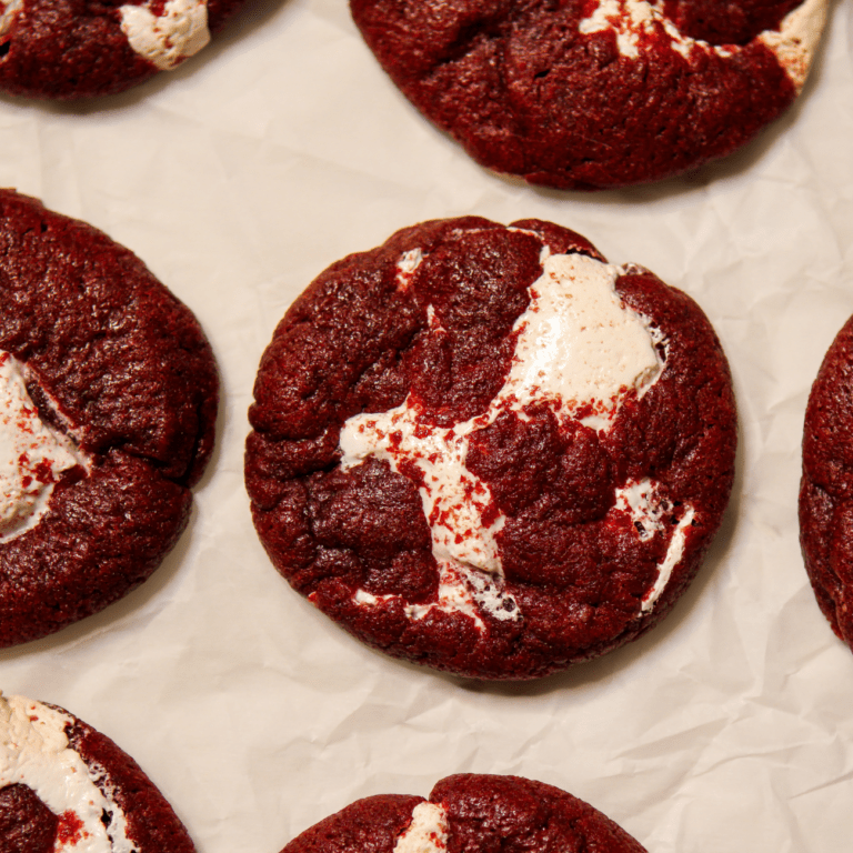 Red Velvet Marshmallow Cookies