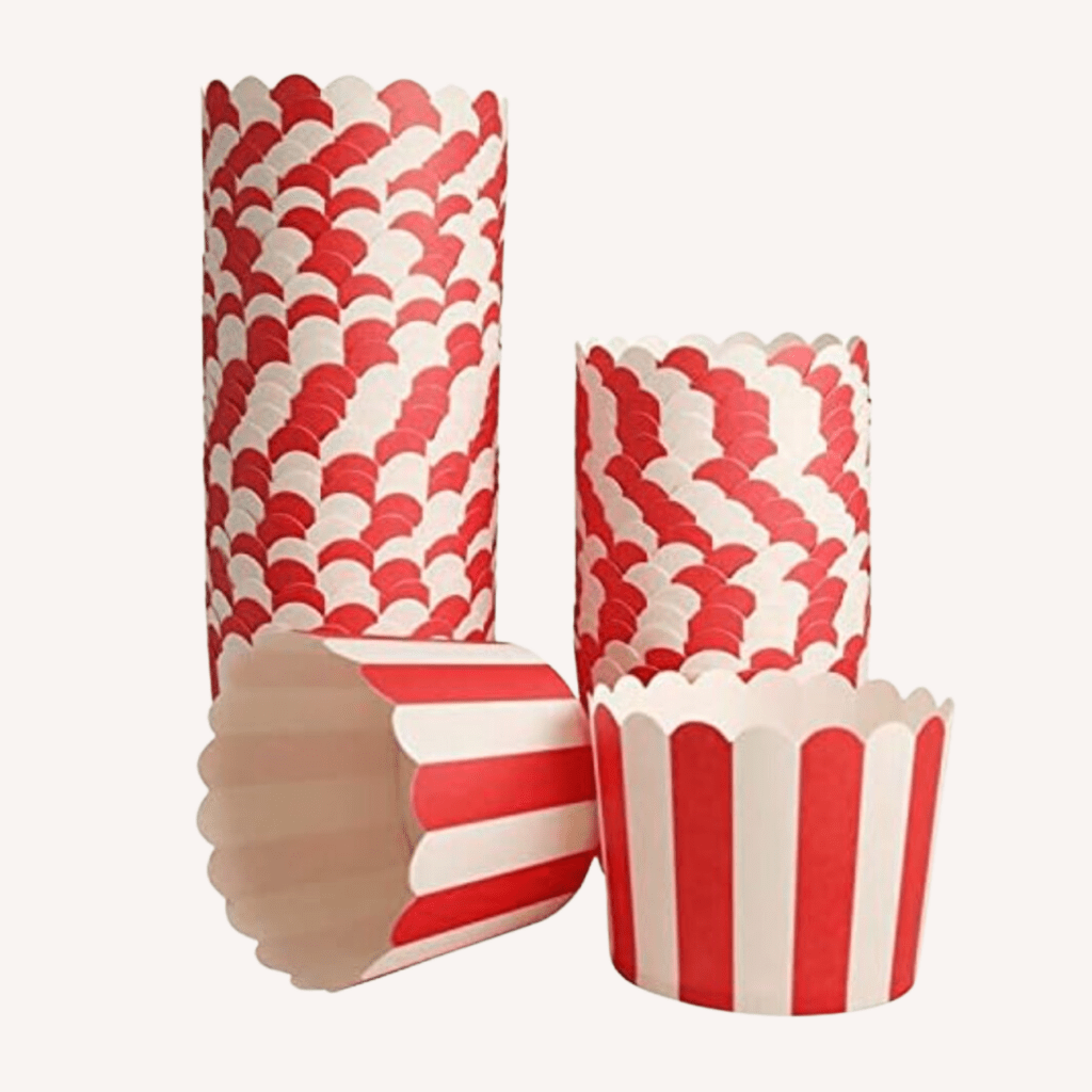 red and white cupcake liners