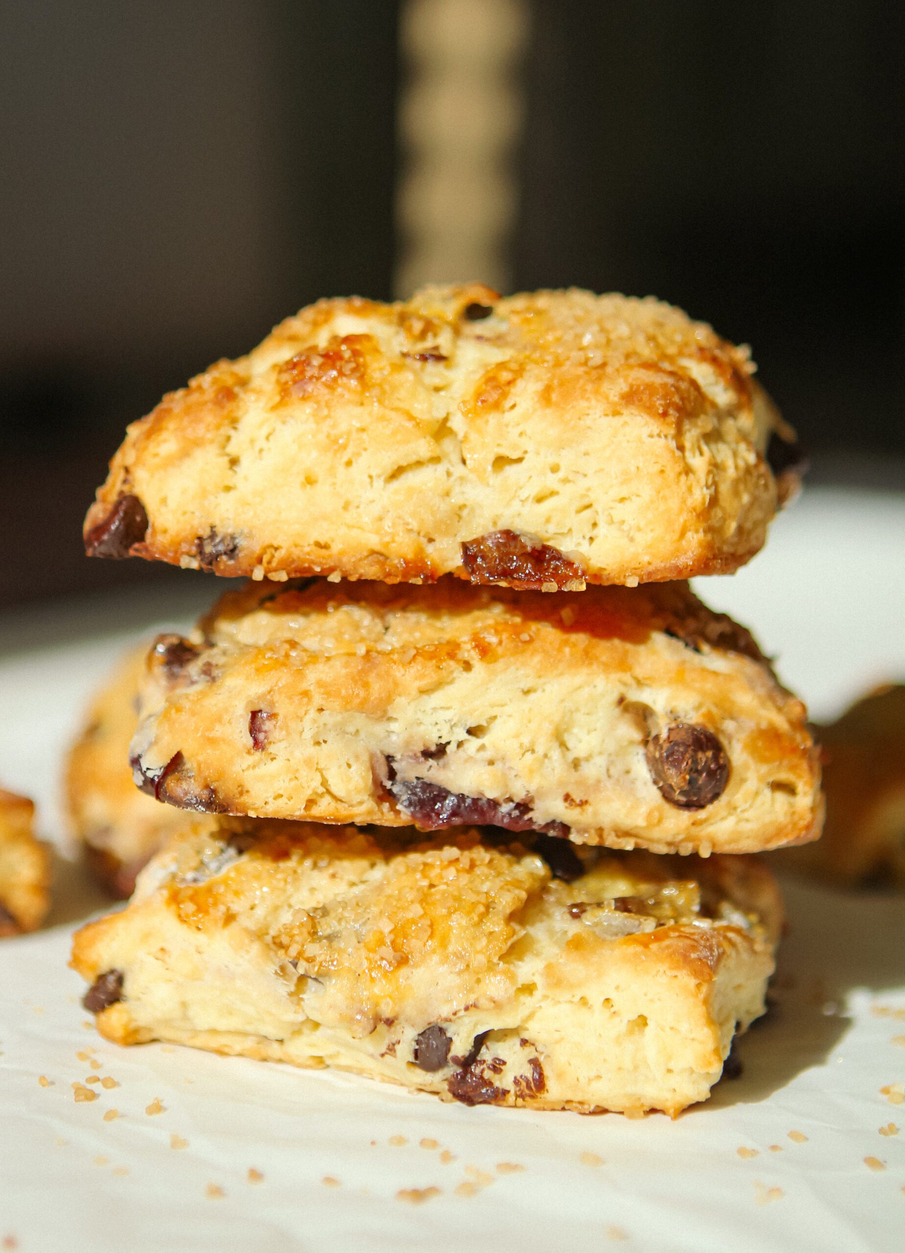 Bakery-Style Cherry Dark Chocolate Scones