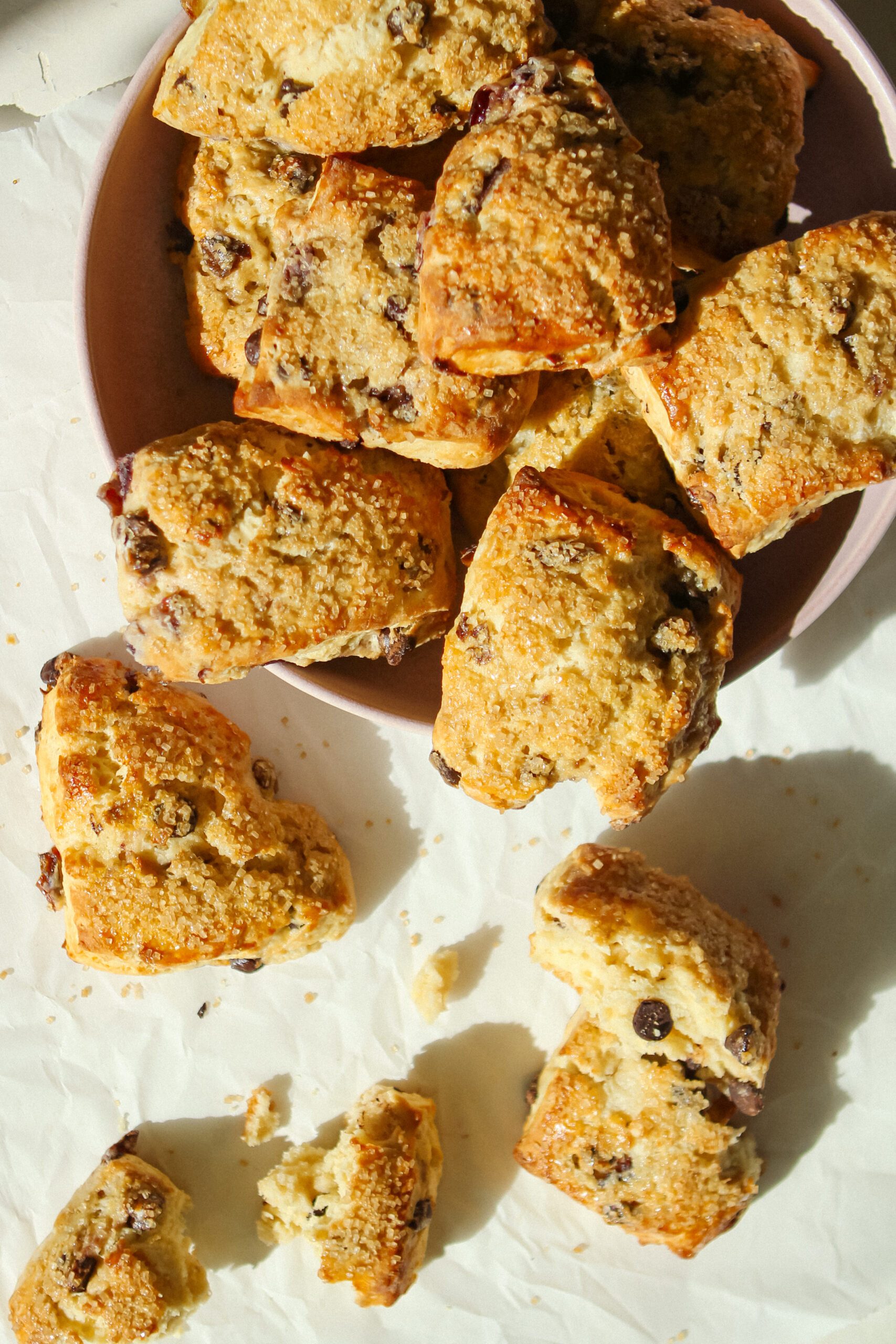 Bakery-Style Cherry Dark Chocolate Scones