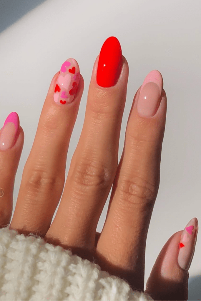 cute valentines day nail ideas