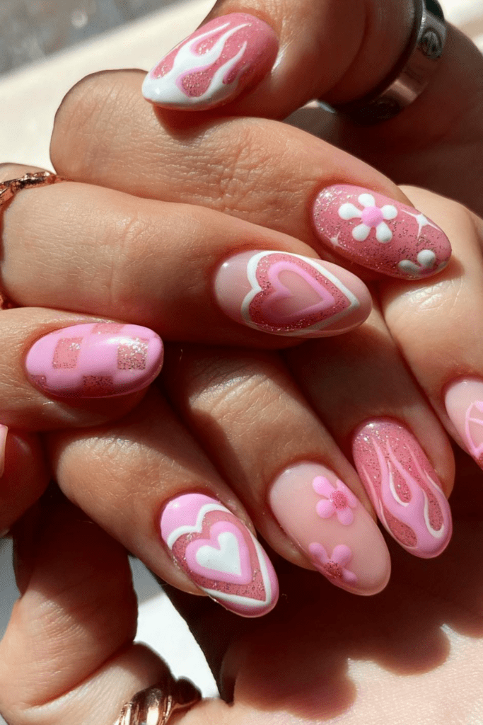 cute valentines day nail ideas