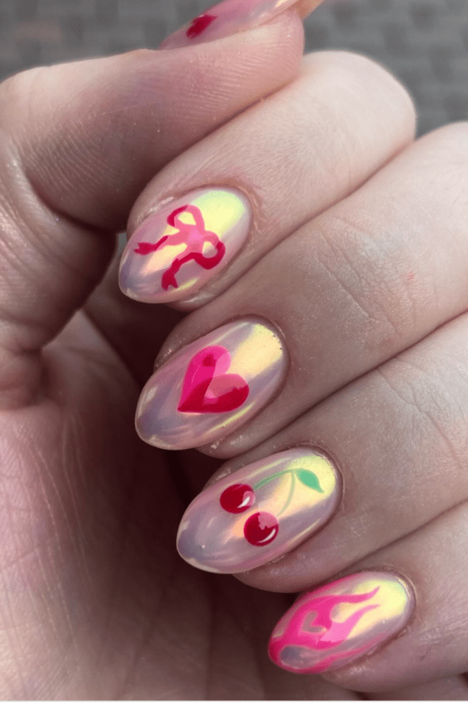 cute valentines day nail ideas