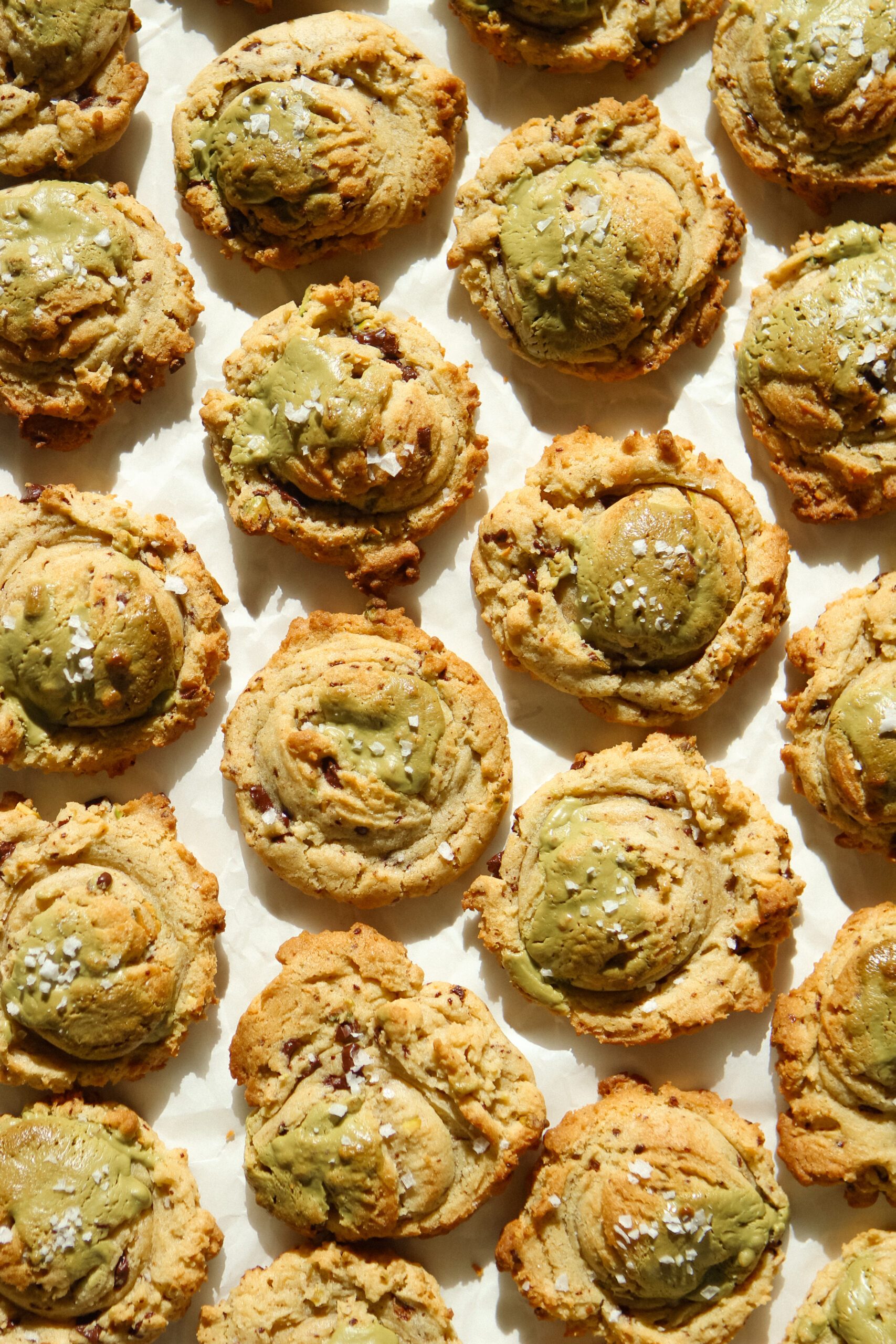 Brown butter chocolate pistachio cookies
