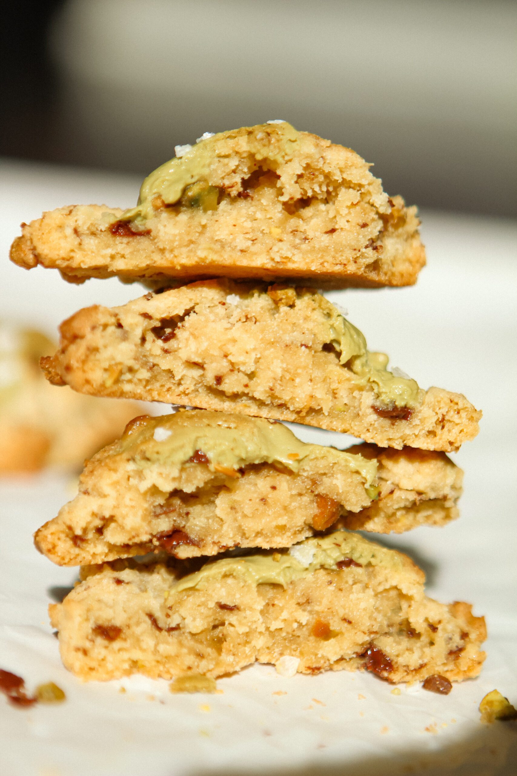 Brown butter chocolate pistachio cookies
