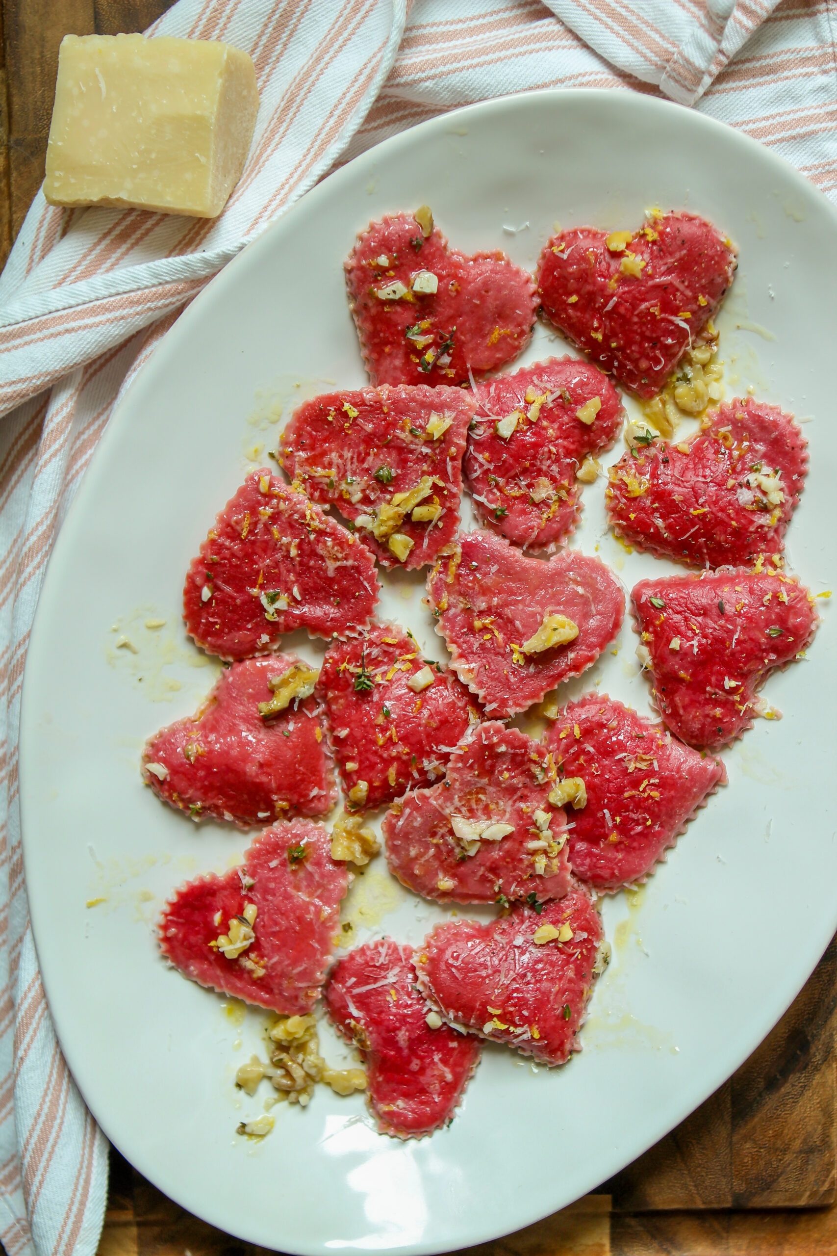 Beet Ricotta Lemon Thyme Ravioli