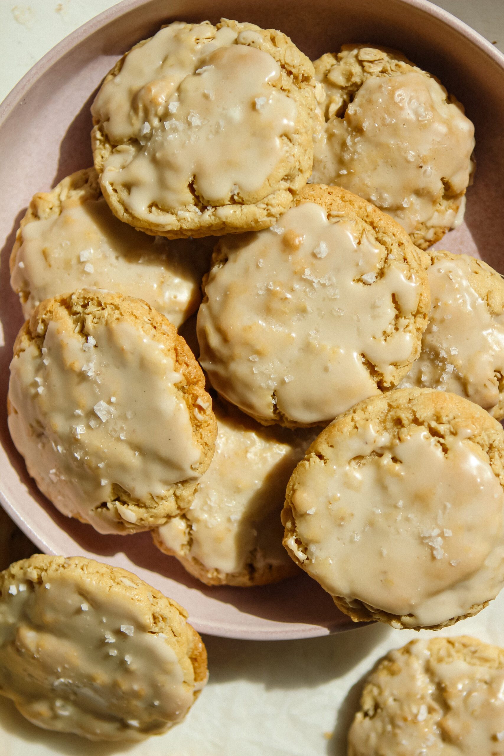 Glazed Maple Oatmeal Cookies