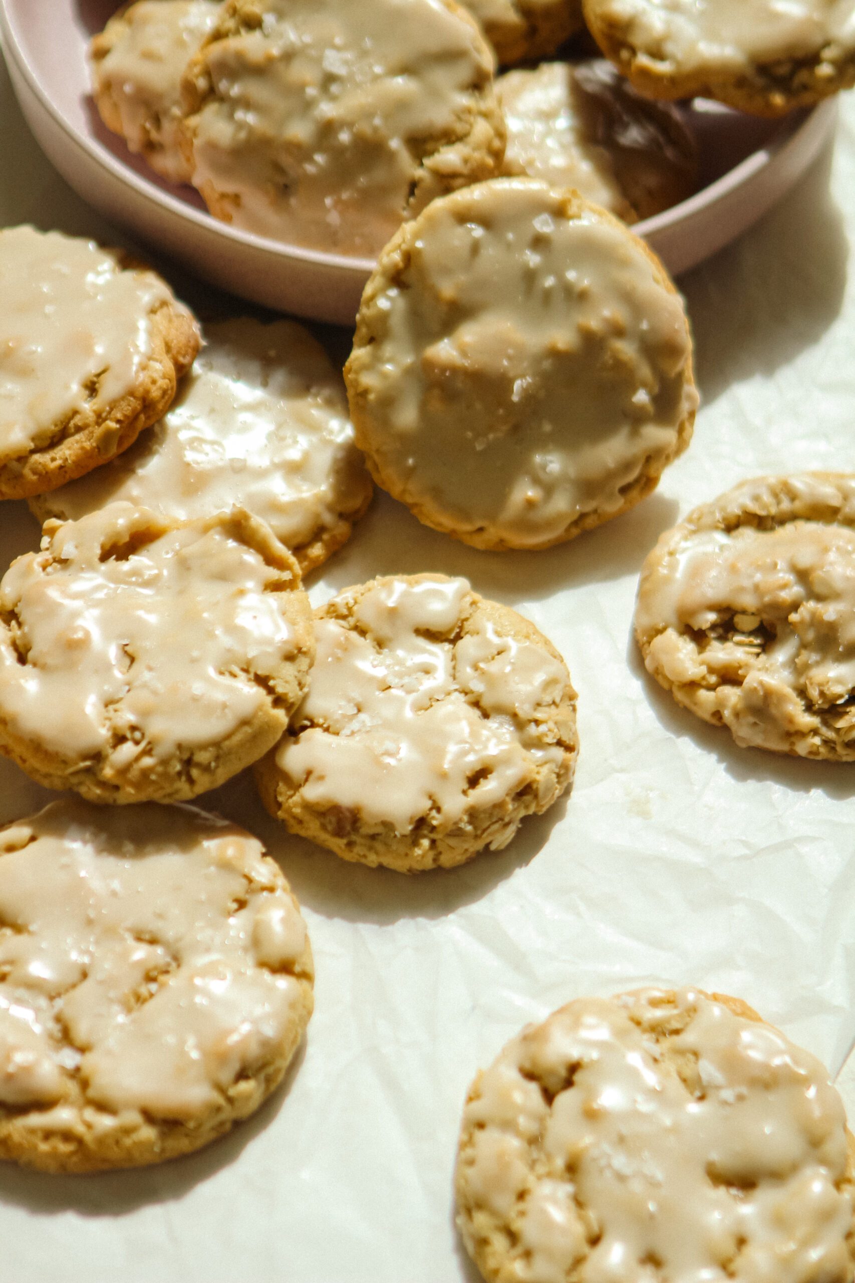 Glazed Maple Oatmeal Cookies