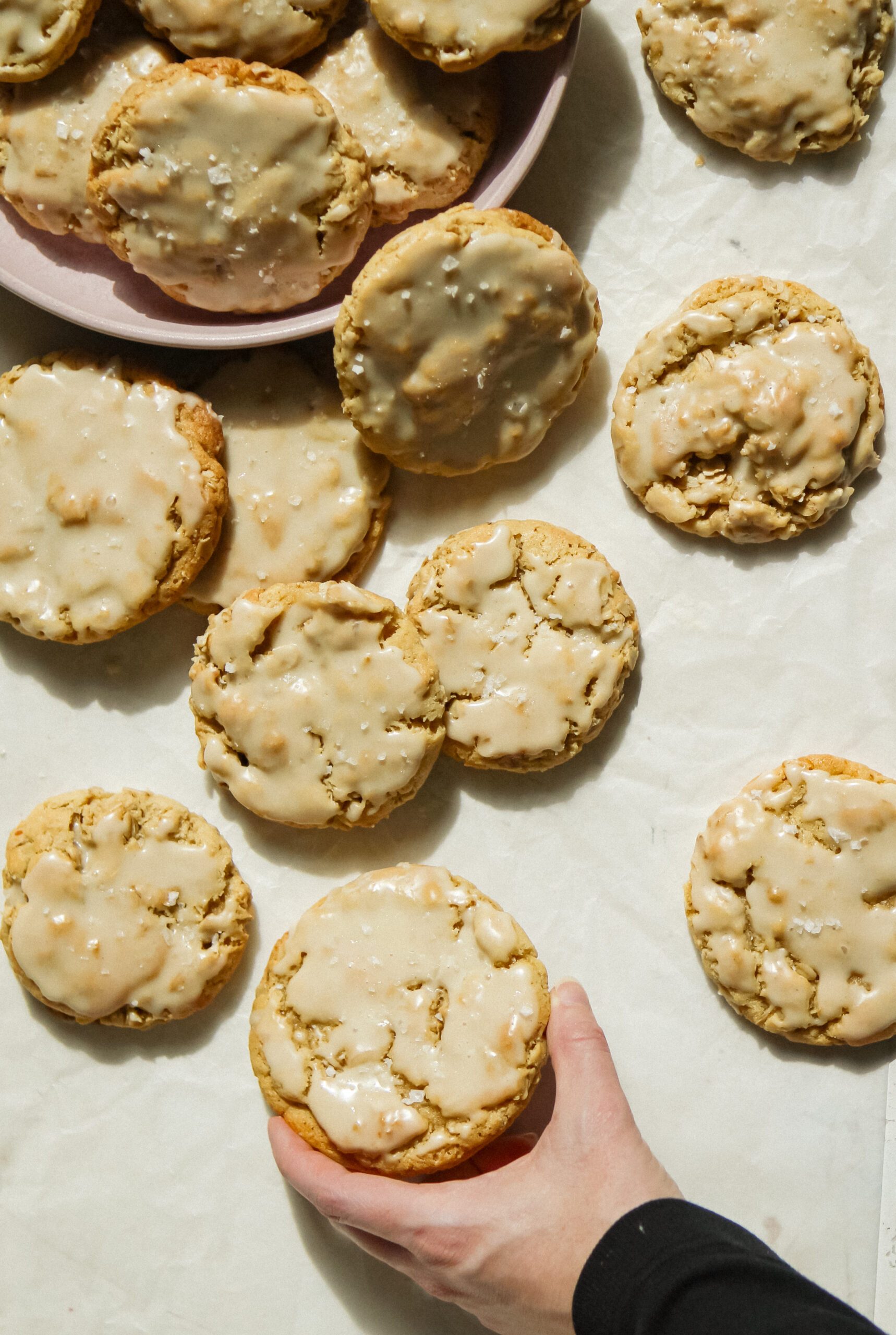 Glazed Maple Oatmeal Cookies