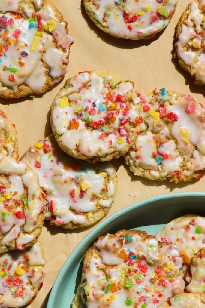 fruity pebble cookies, birthday desserts that aren't cake