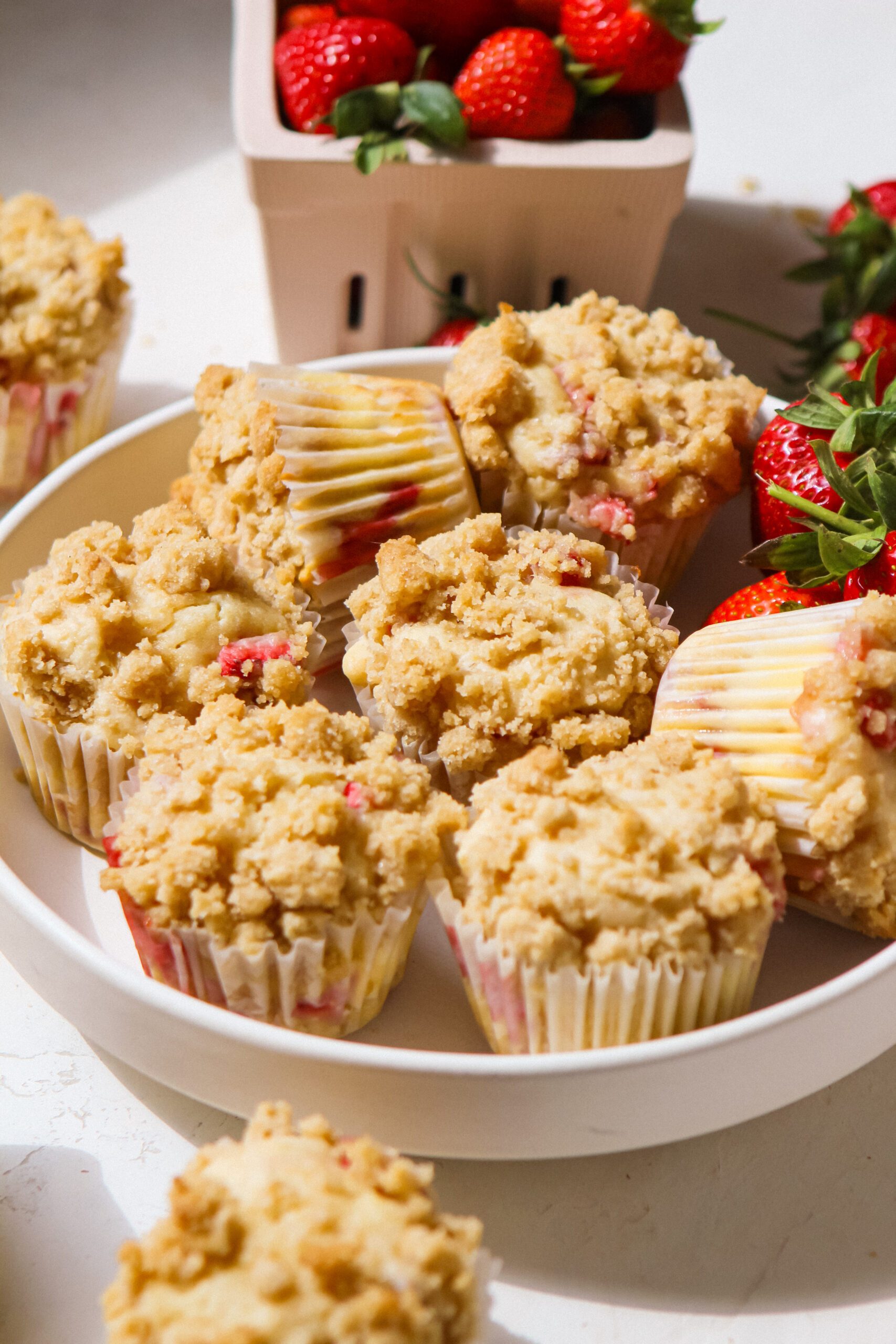 strawberries and cream muffins