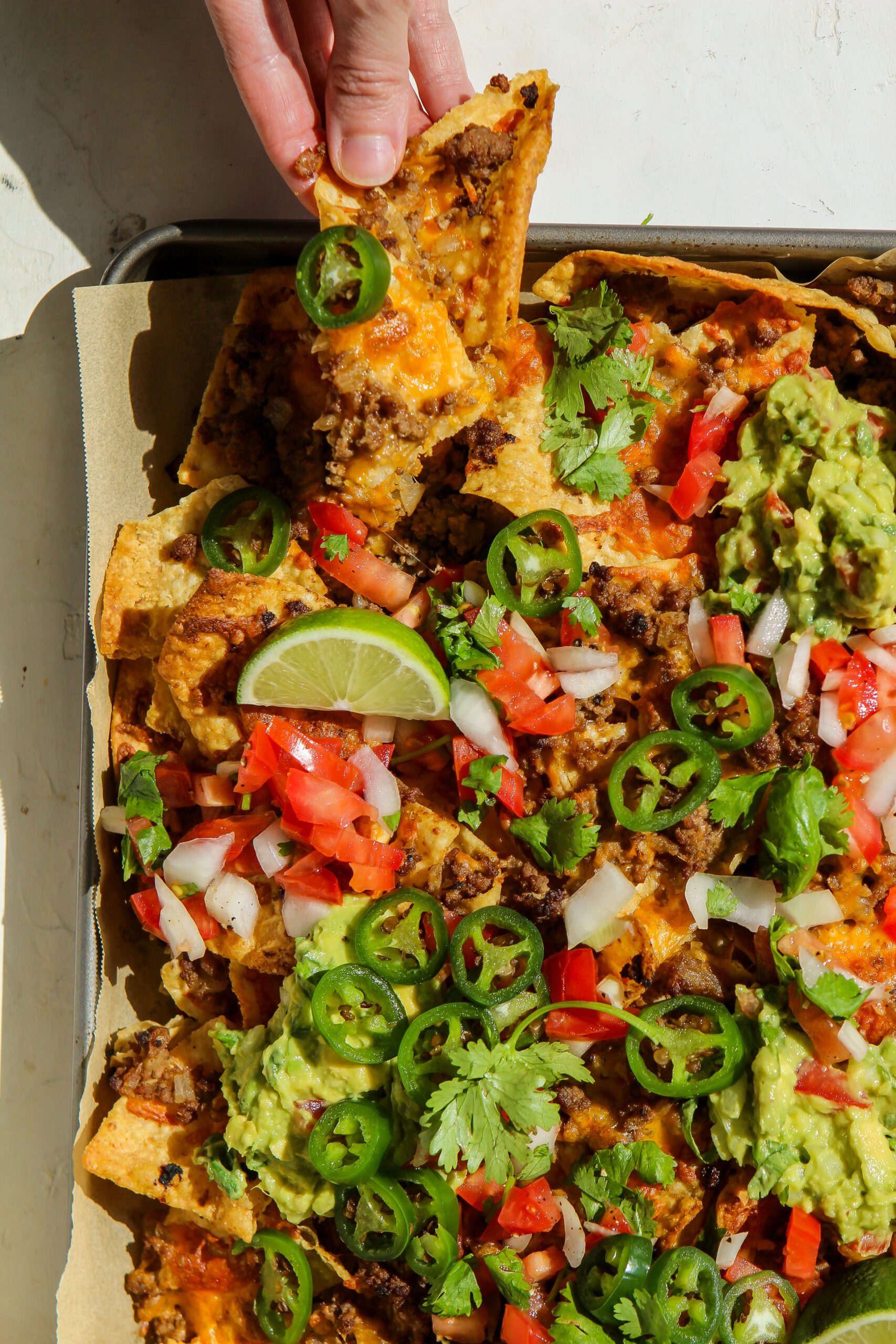 tex-mex sheet pan nachos