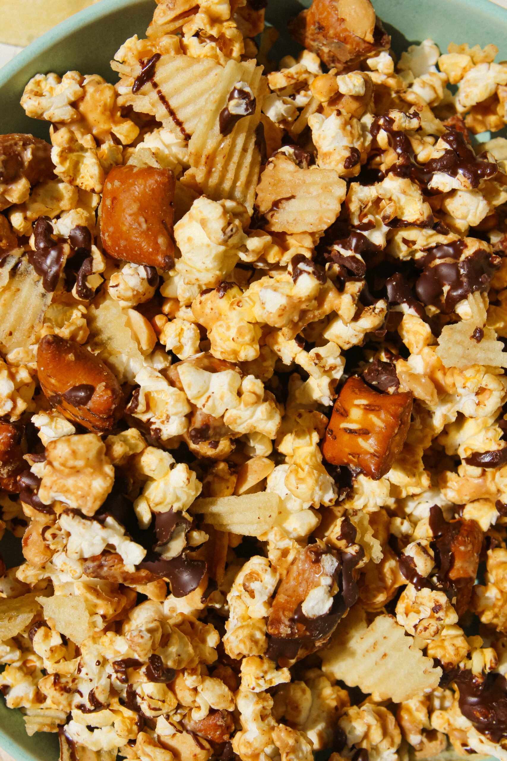 Chocolate Peanut Butter Popcorn Snack Mix