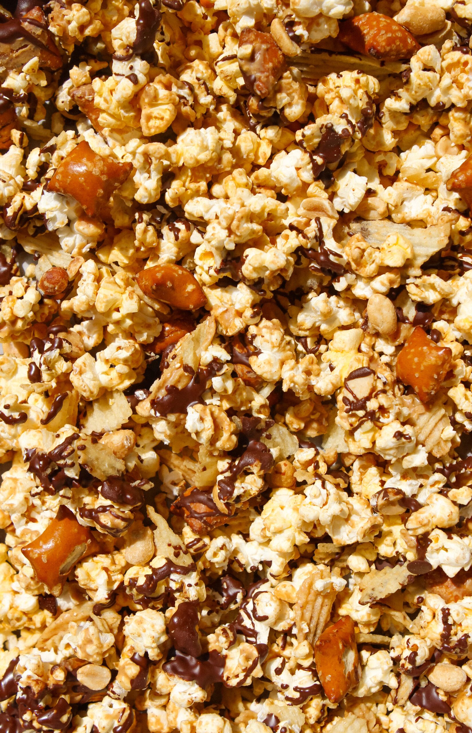 Chocolate Peanut Butter Popcorn Snack Mix