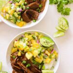 tropical pineapple beef bowl