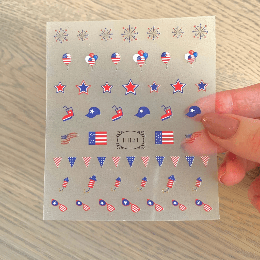 etsy 4th of july nail decals