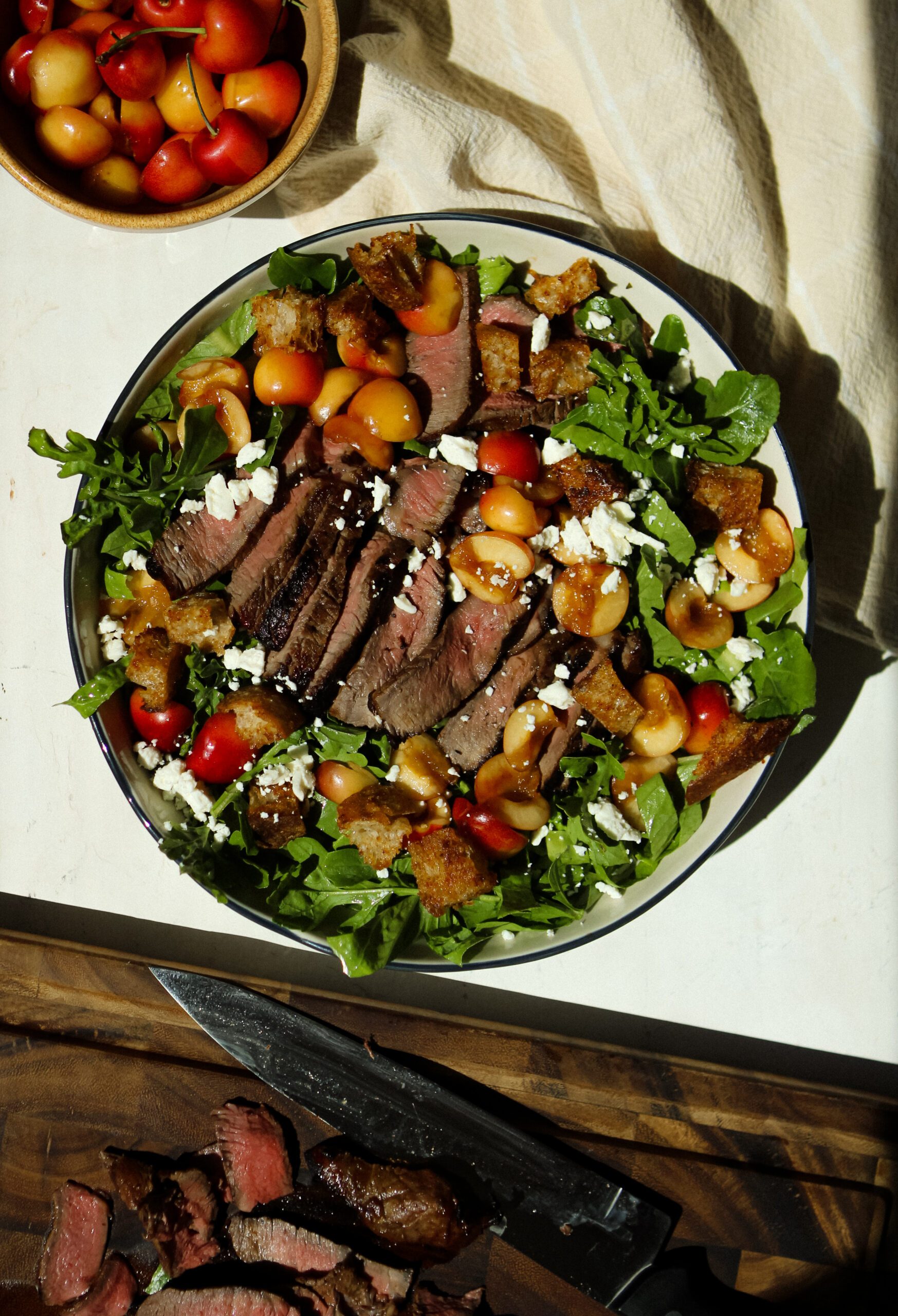 cherry steak salad