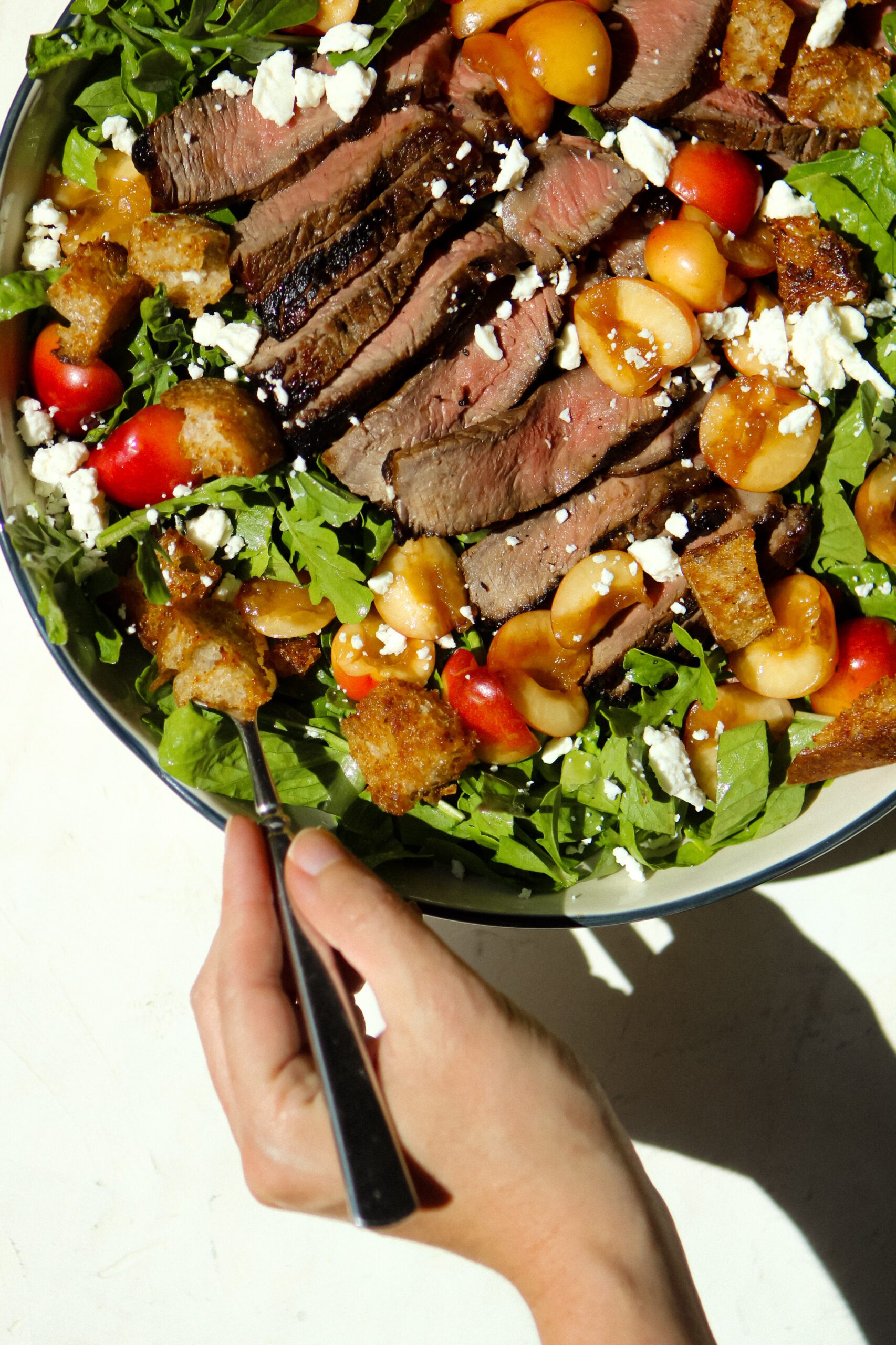 cherry steak salad