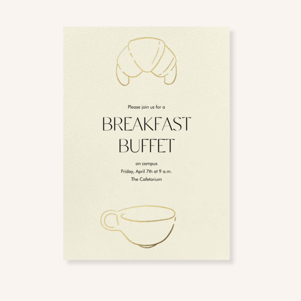 breakfast for dinner party