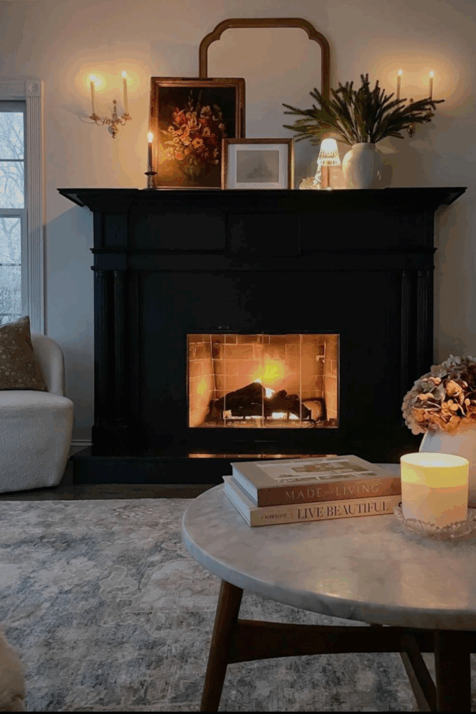 autumn fireplace mantel decor ideas