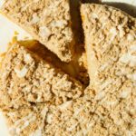 slice of pumpkin coffee cake with cinnamon streusel topping