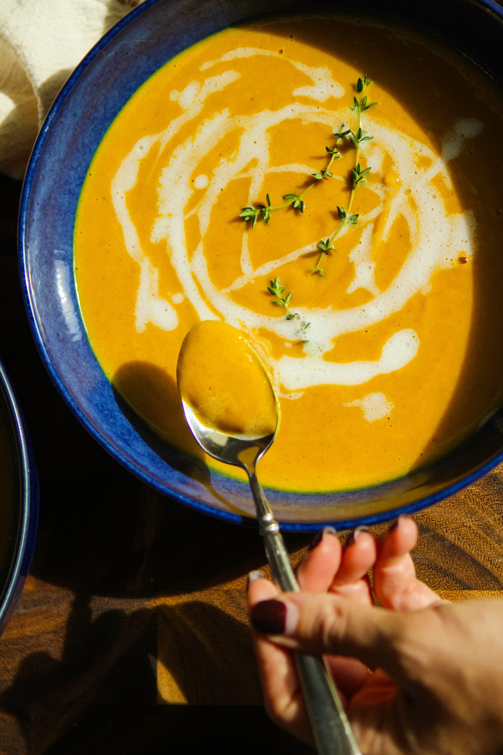 curried butternut squash soup from scratch