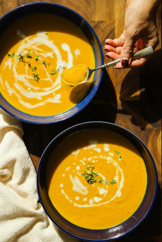 curried butternut squash soup from scratch, easy fall soup recipes