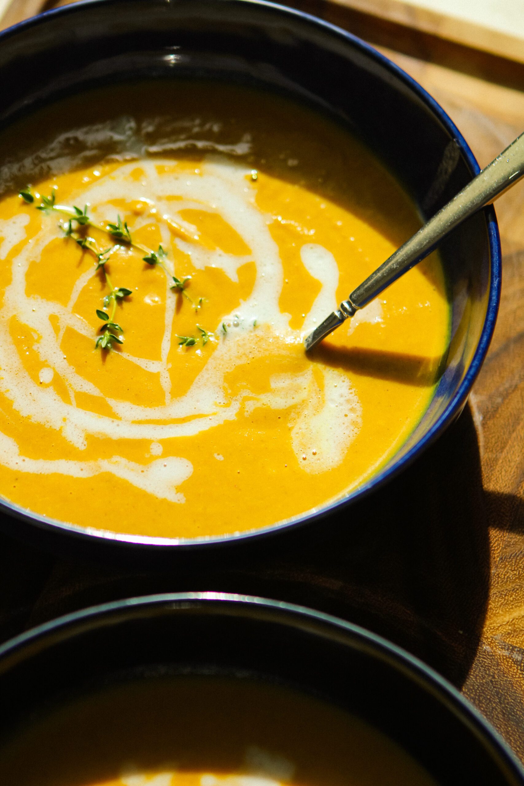 curried butternut squash soup from scratch