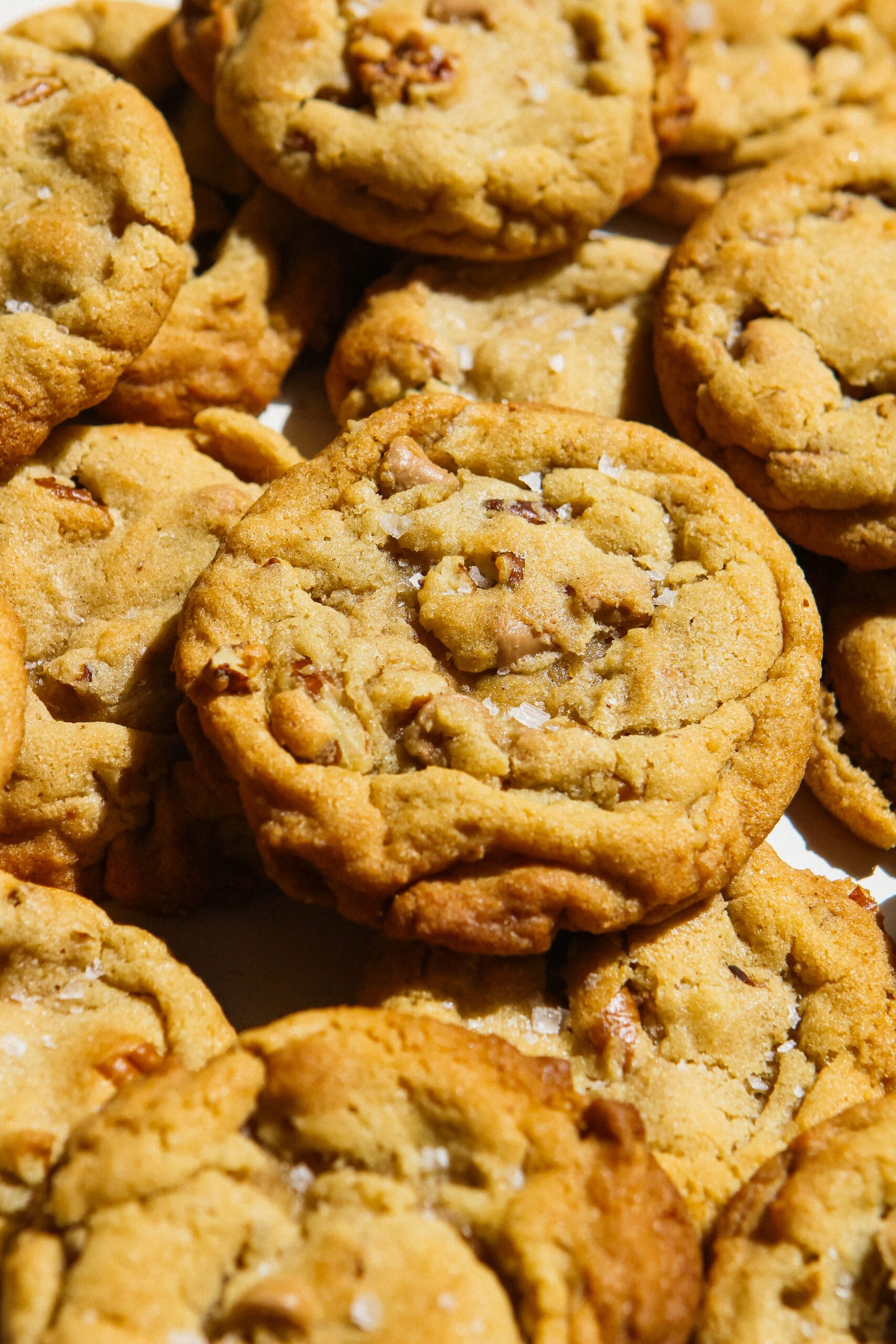 chewy salted caramel pecan cookies for fall dessert