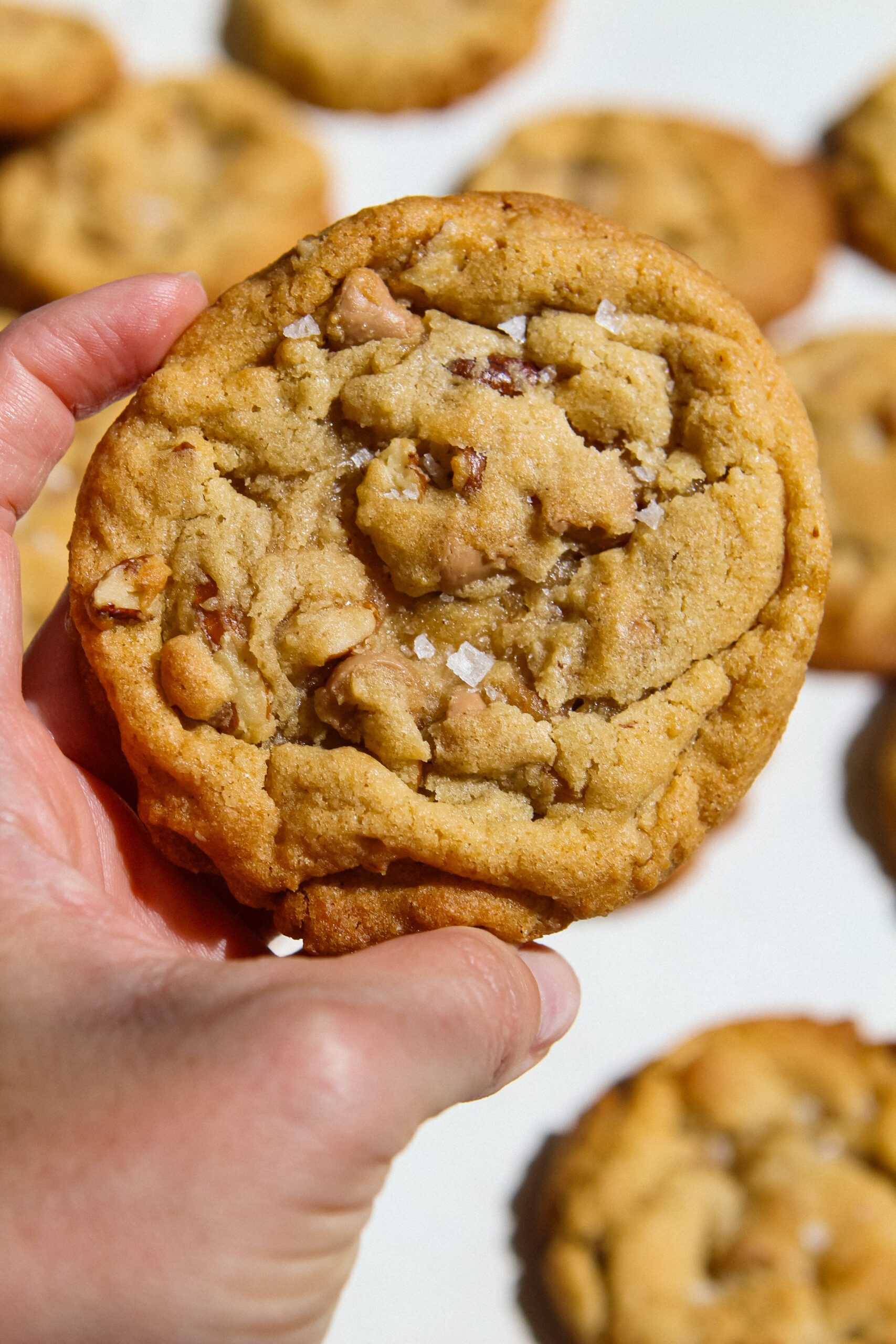 chewy salted caramel pecan cookies for fall dessert