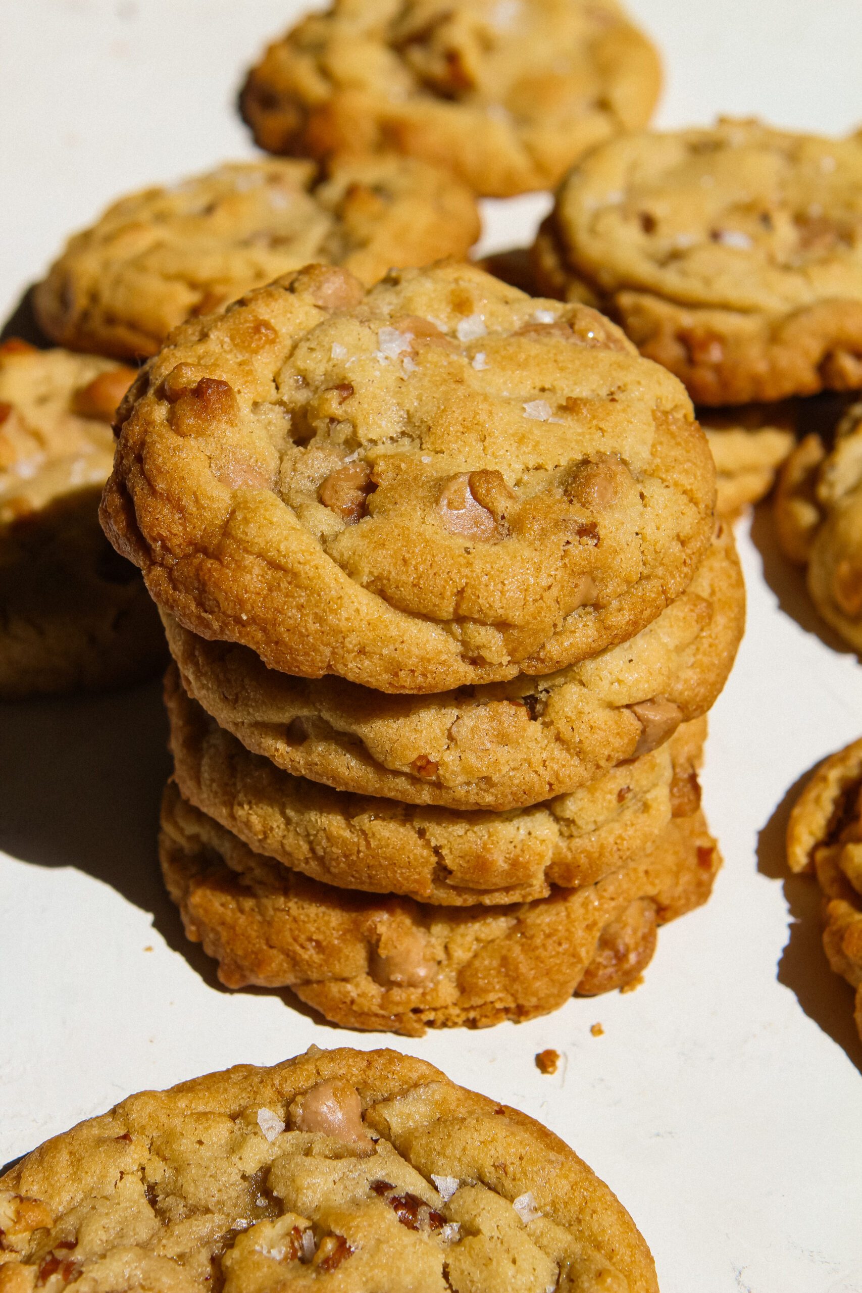 chewy salted caramel pecan cookies for fall dessert