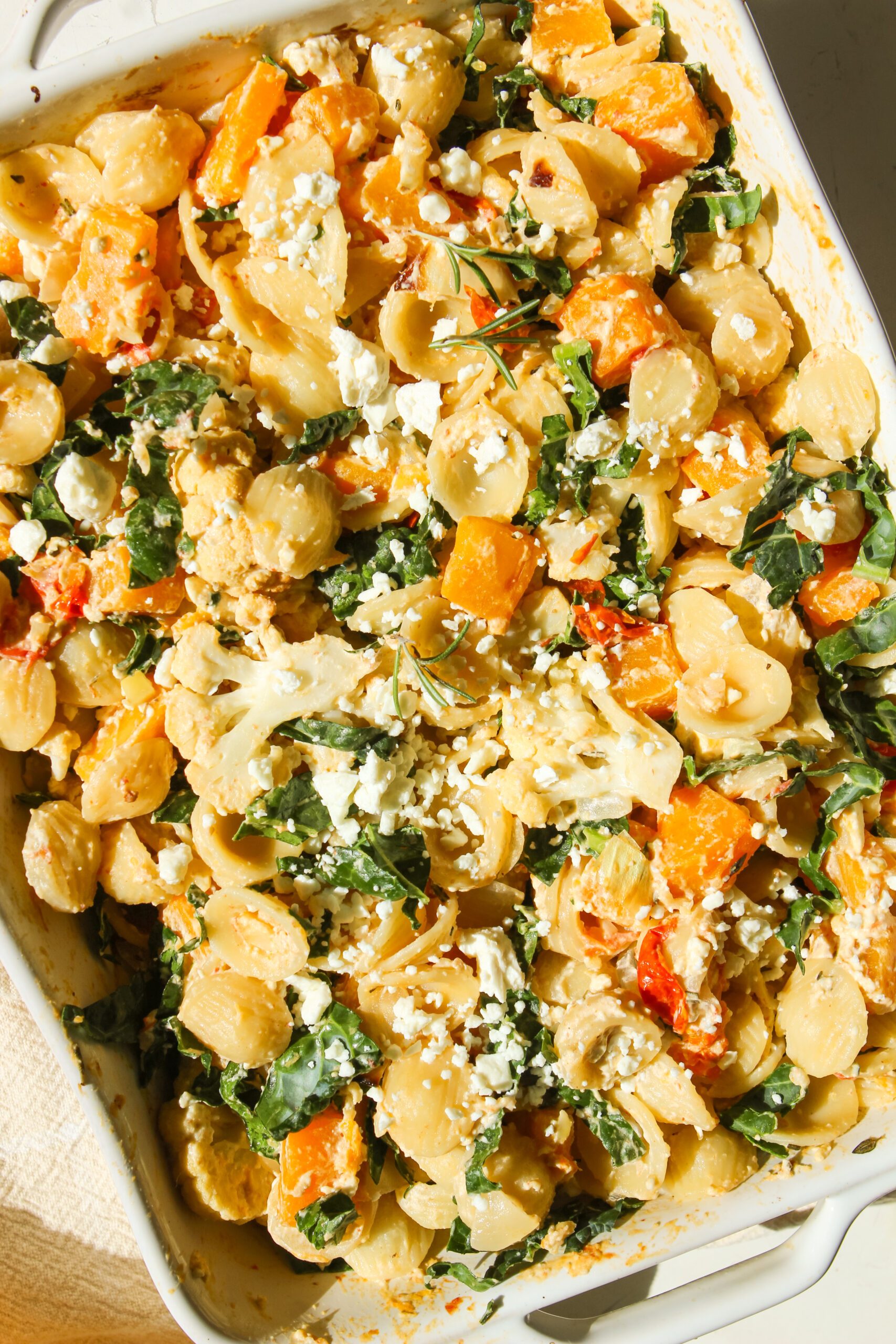 Butternut Squash Baked Feta Pasta