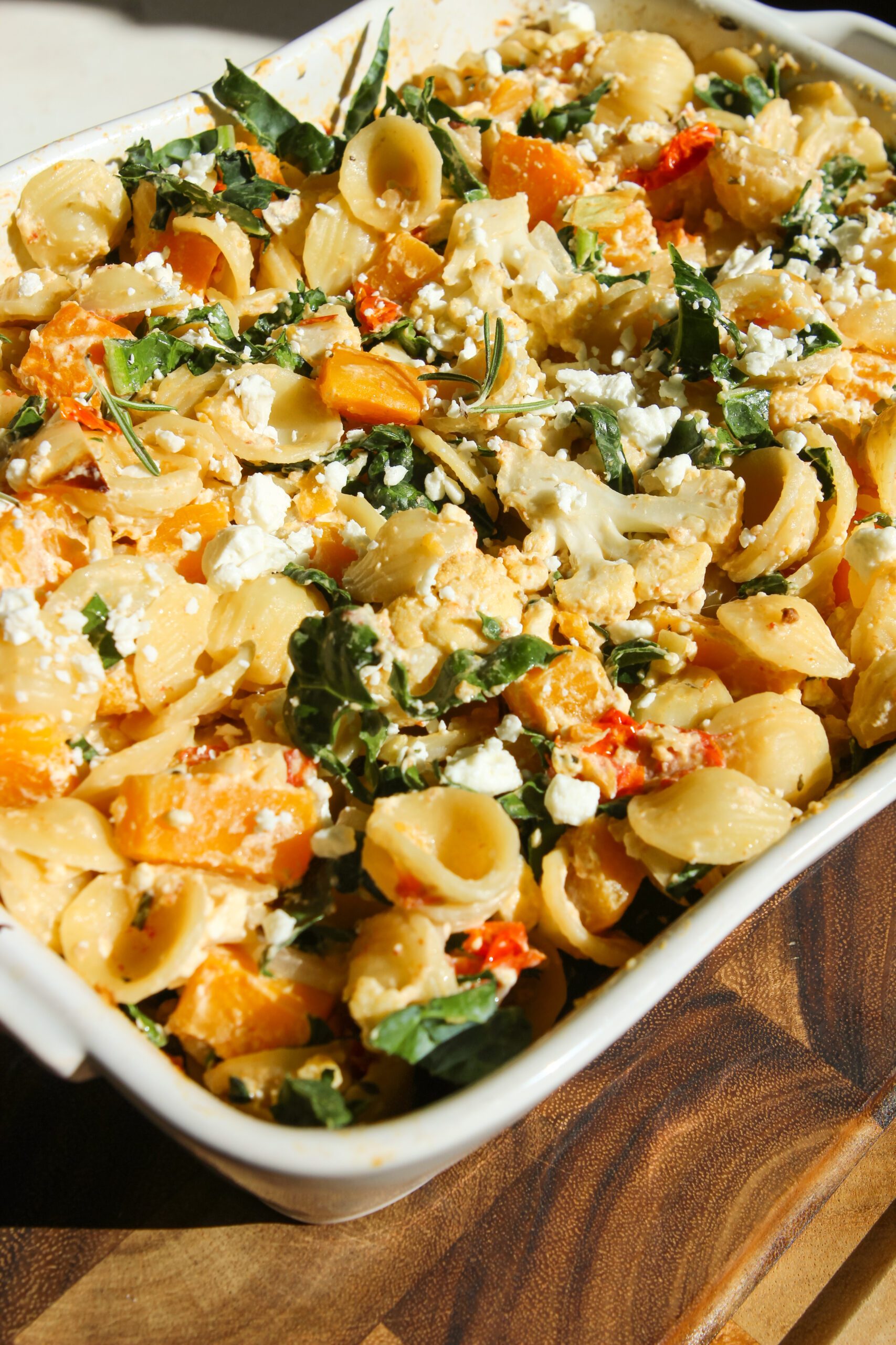 Butternut Squash Baked Feta Pasta