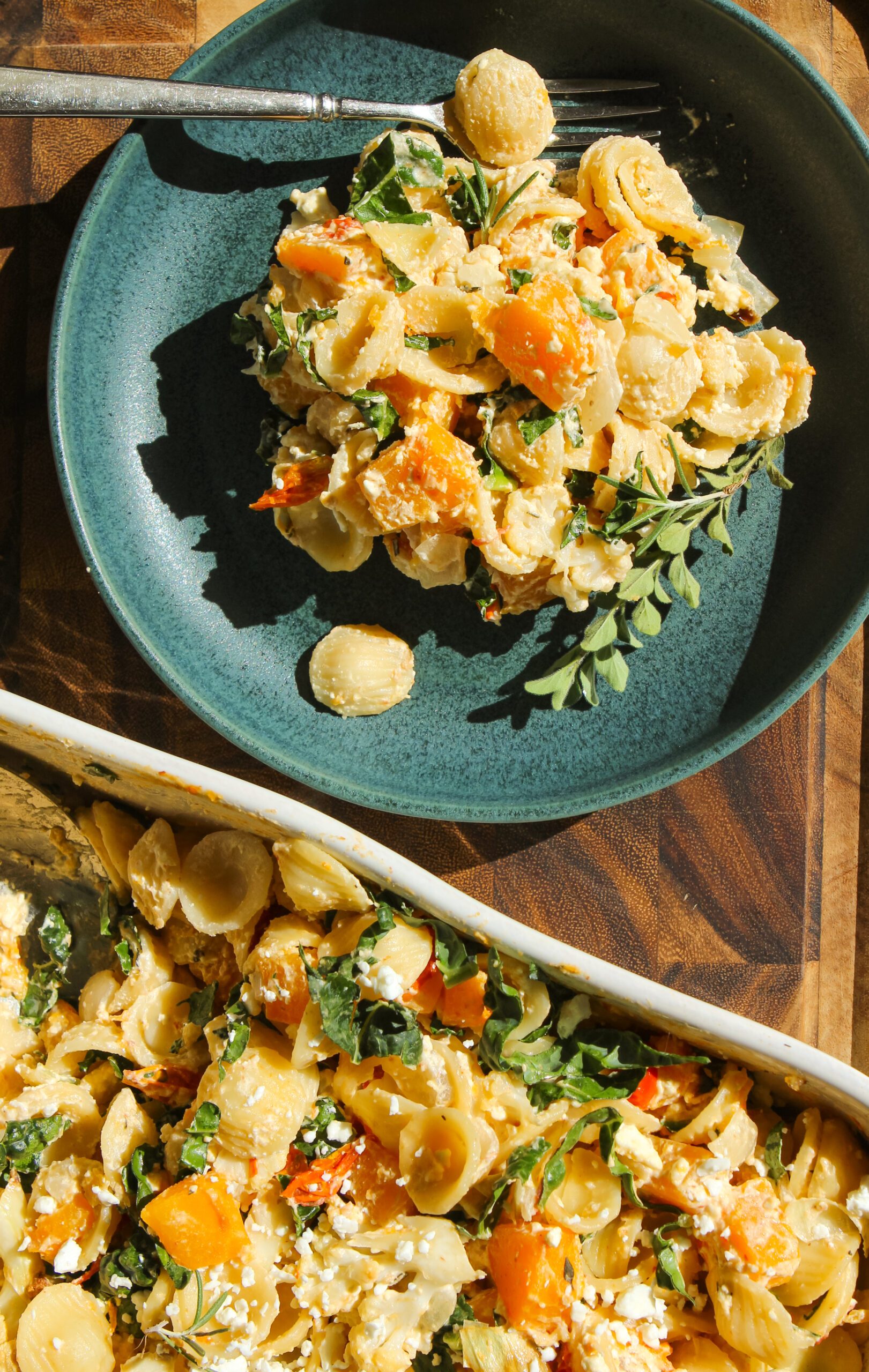 Butternut Squash Baked Feta Pasta