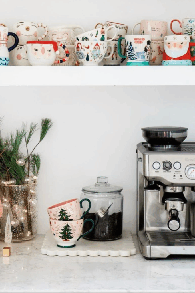 christmas kitchen counter decor ideas