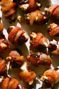 bacon-wrapped goat cheese stuffed dates