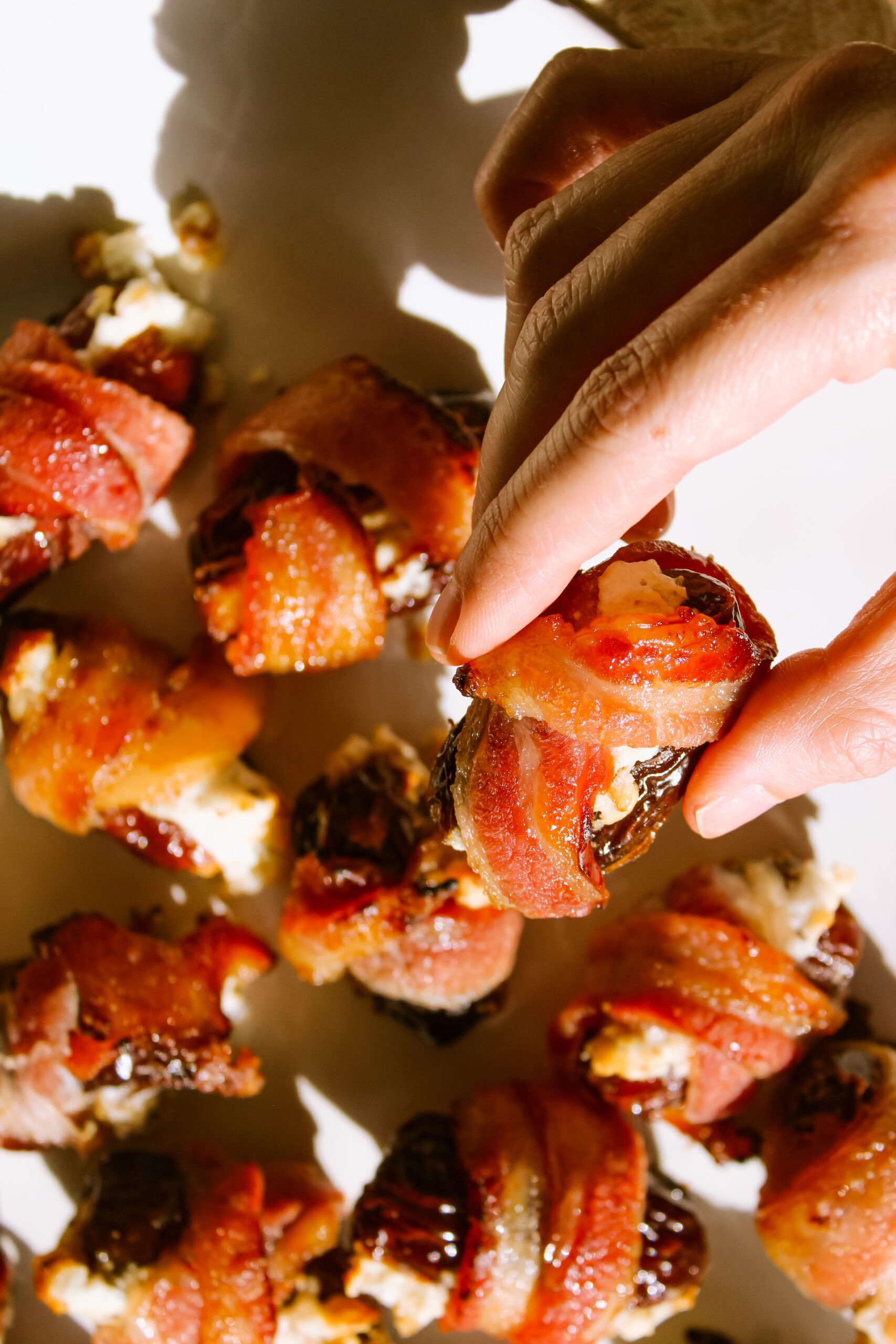 bacon-wrapped goat cheese stuffed dates