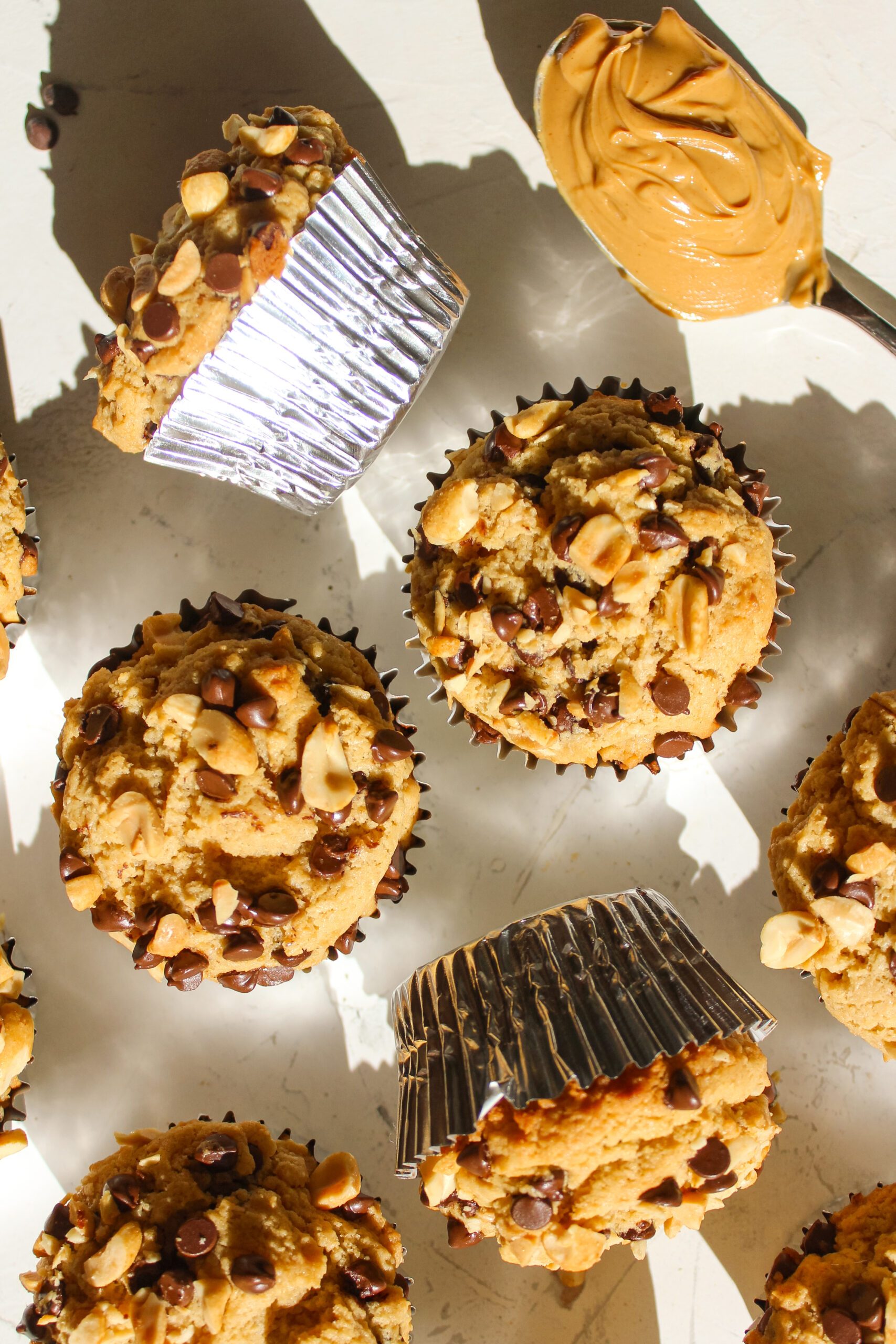 peanut butter chocolate chip muffins
