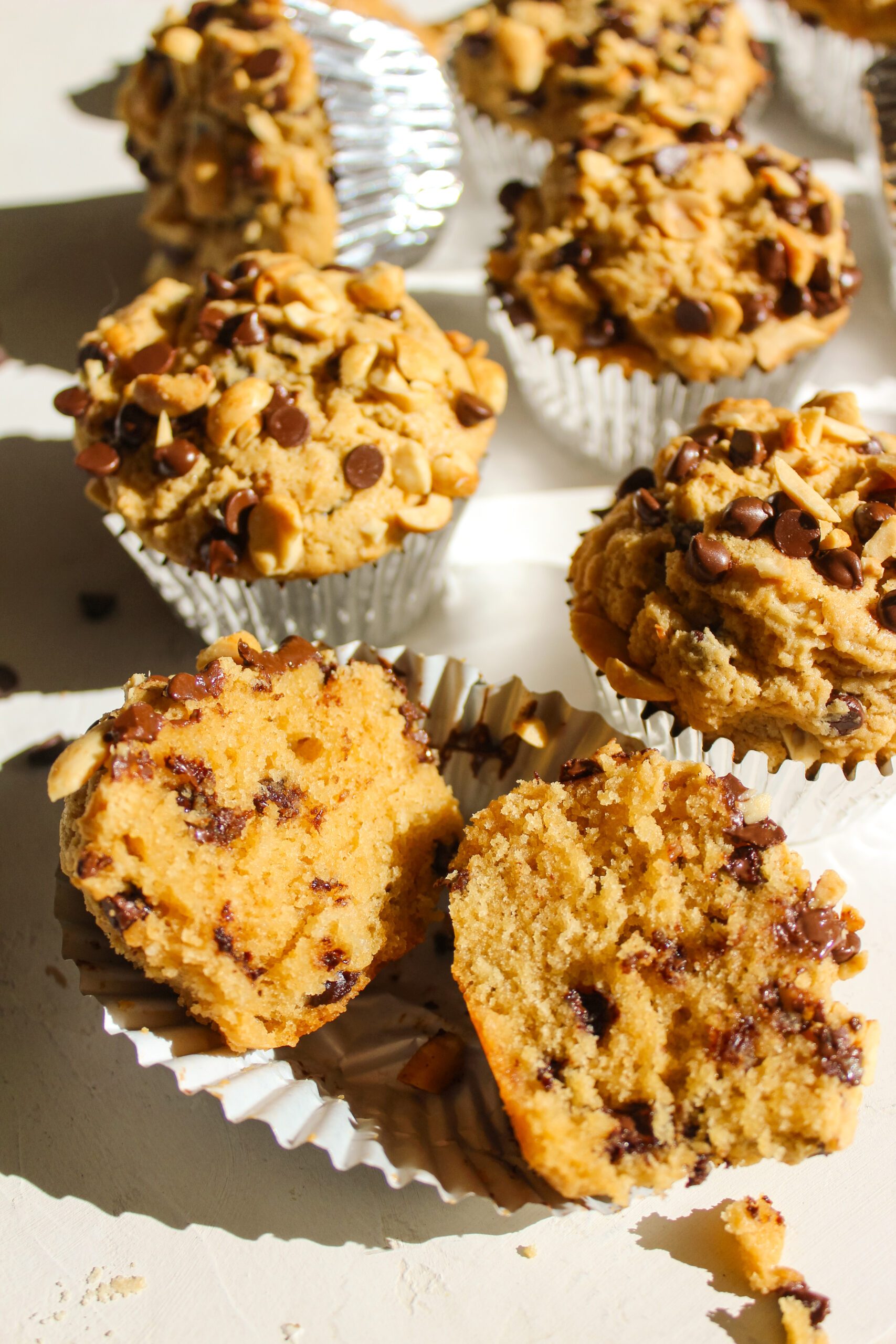 peanut butter chocolate chip muffins