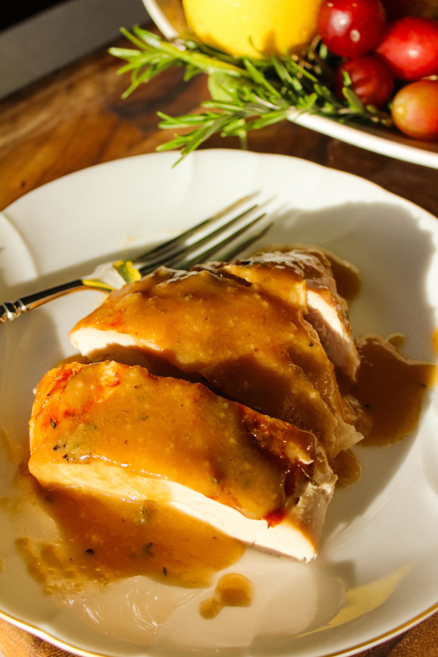 turkey with gravy