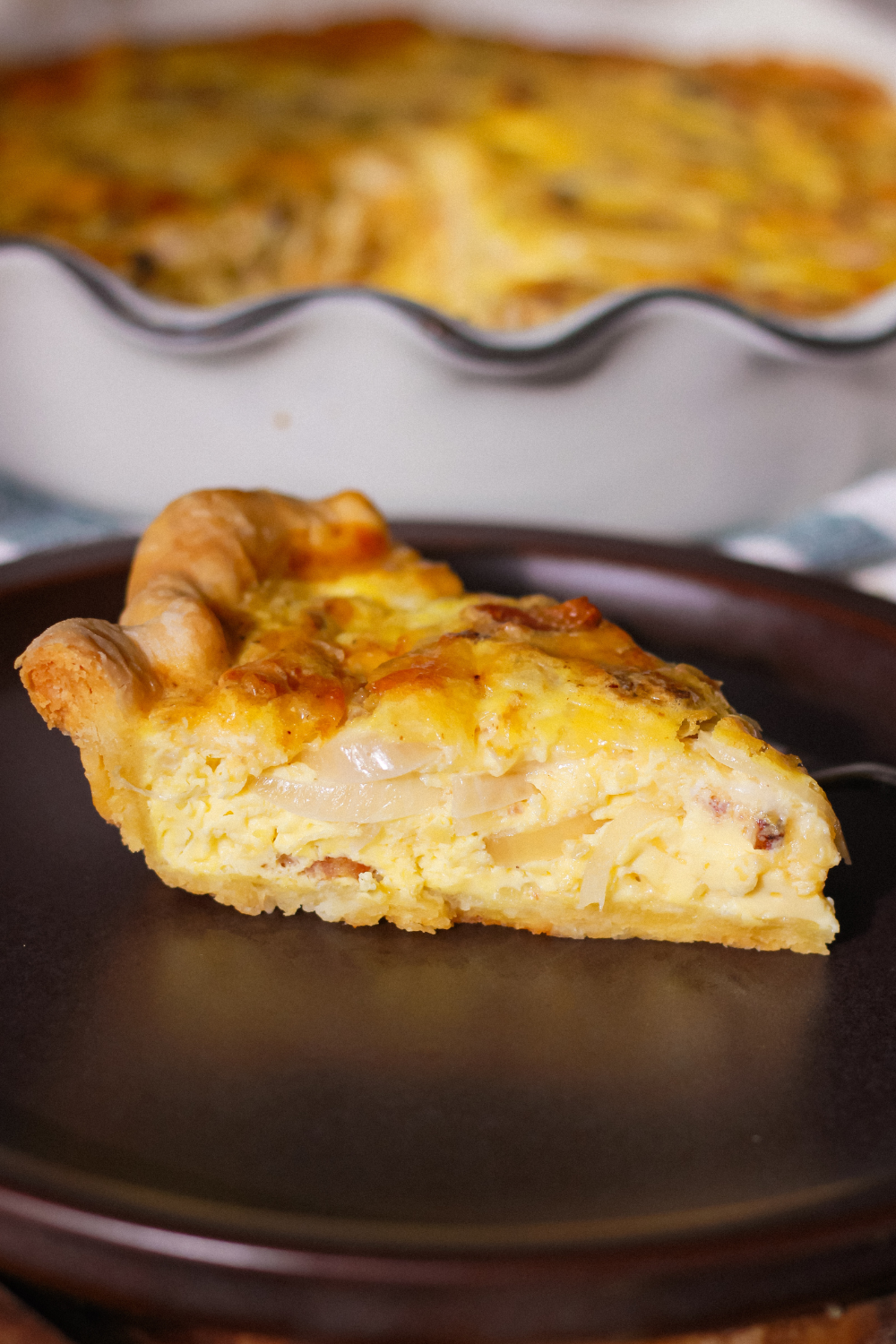 lorraine quiche with homemade flakey butter crust