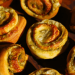 Pesto Cheddar Dinner Rolls