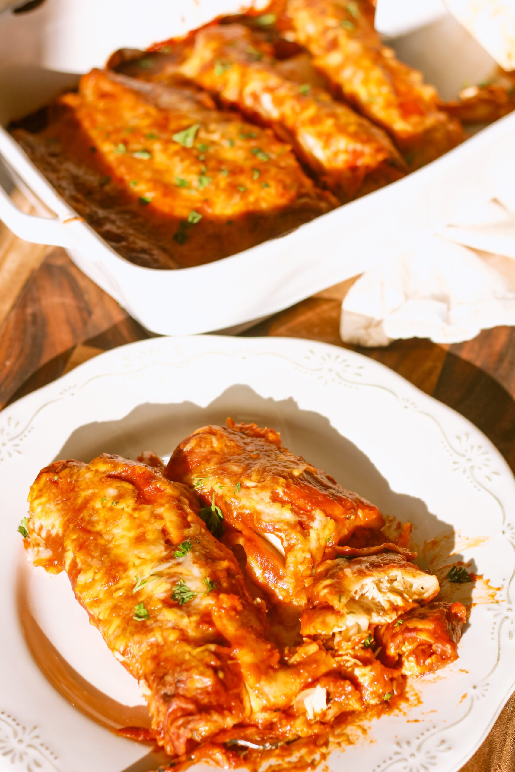 Chipotle Chicken and Cheese Enchiladas