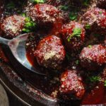 red wine cranberry meatballs